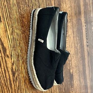TOMS Black Espadrille Slip-On Shoes